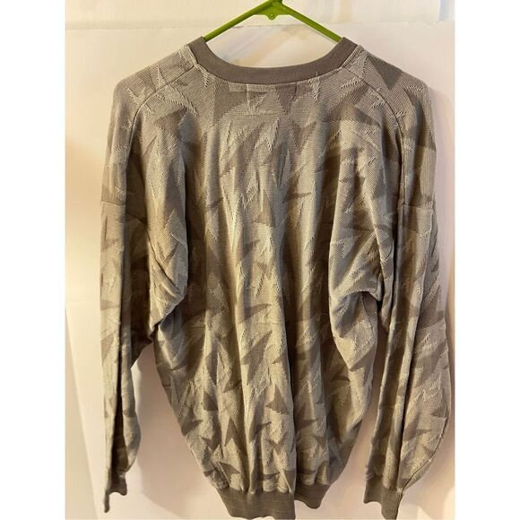 Tundra Canada Sweater Billy Cosby Geometric taupe vintage style 5t399t NEW - Picture 5 of 6